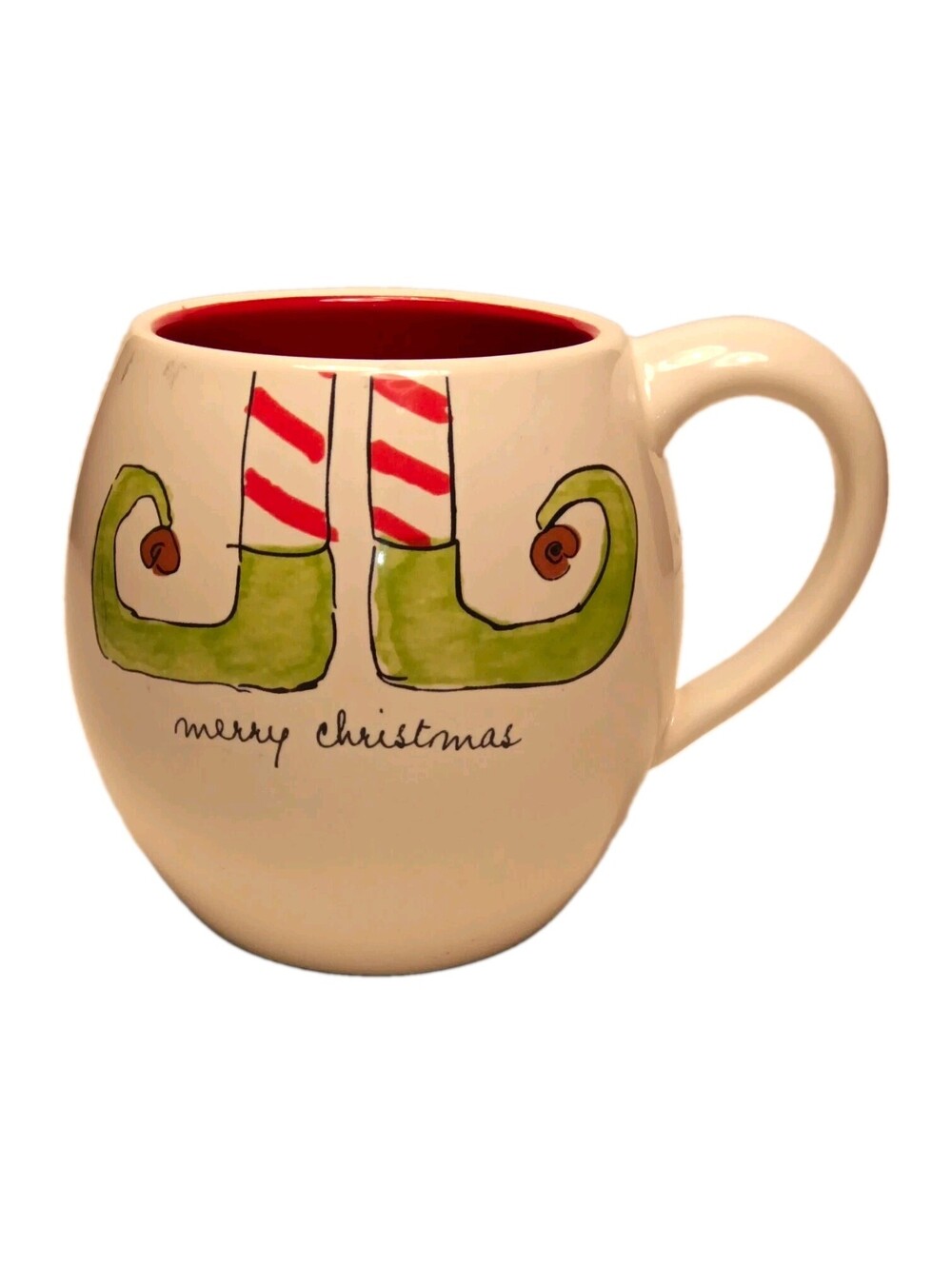 Rae Dunn Merry Christmas Elf Feet Mug Artisan Collection By Magenta Coffee Cup